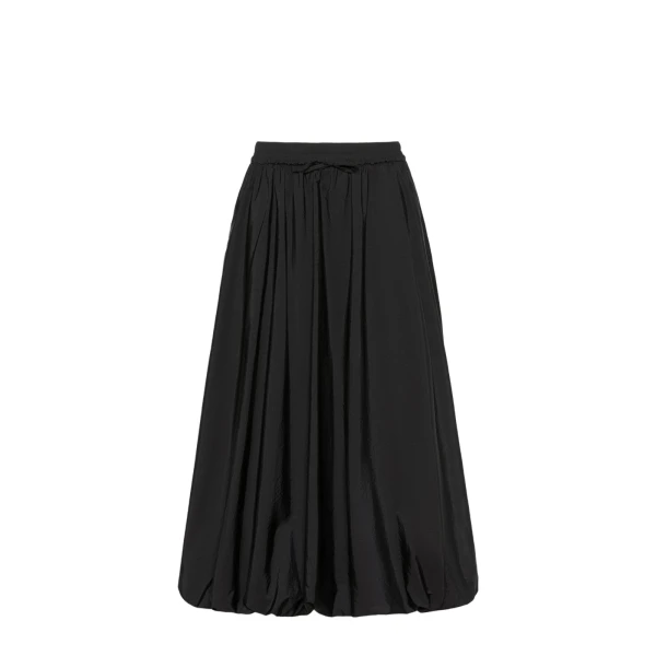 Max Mara Ciurma Long Water-Repellent Canvas Skirt in Black | Maxi Skirts | Coveti