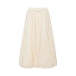 Max Mara Ciurma Long Water-Repellent Canvas Skirt in Ivory | Maxi Skirts | Coveti