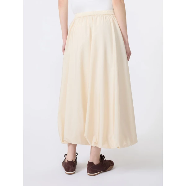 Max Mara Ciurma Long Water-Repellent Canvas Skirt in Ivory | Maxi Skirts | Coveti