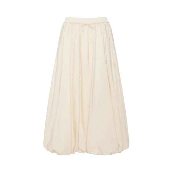 Ciurma Long Water-Repellent Canvas Skirt in Ivory