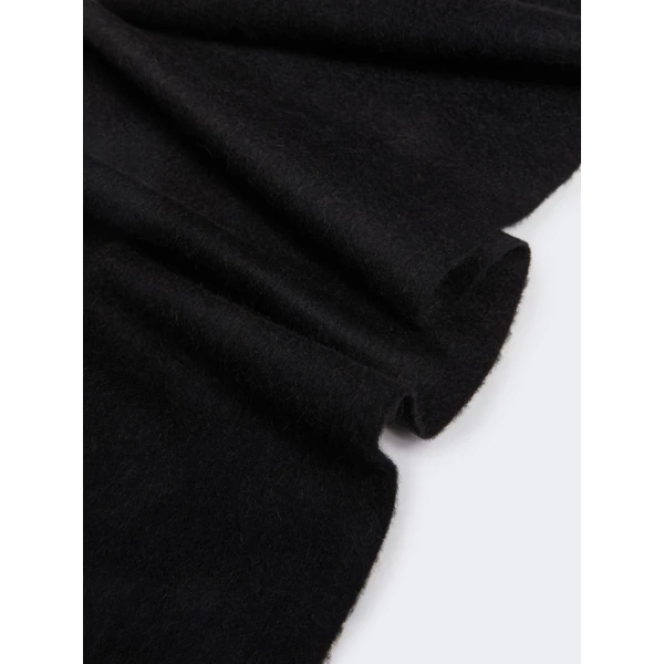 Max Mara Clara Monogram Embroidered Stole in Black | Scarves | Coveti
