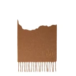 Max Mara Clara Monogram Embroidered Stole in Camel | Scarves | Coveti
