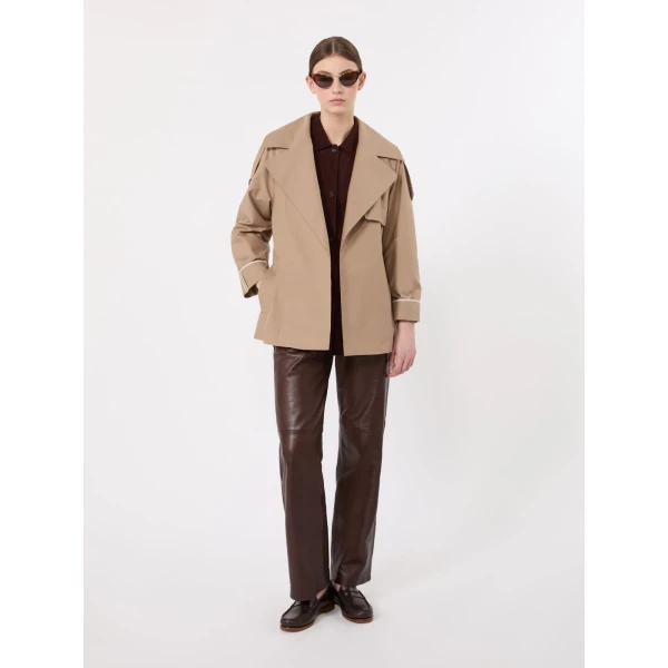 Max Mara Clara Oversized Water-Repellent Twill Trench Coat in Camel | Trench Coat | Coveti