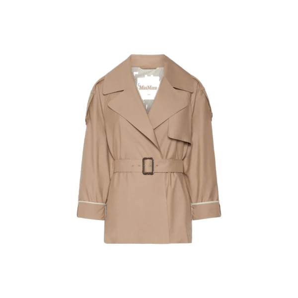 Max Mara Clara Oversized Water-Repellent Twill Trench Coat in Camel | Trench Coat | Coveti