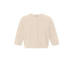Max Mara Classi Cotton, Silk and Cashmere Shrug in Natural | Sweaters | Coveti