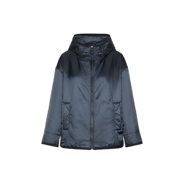 Max Mara Cleo Oversized Padded Water-Repellent Jacket in Midnight Blue | Jackets | Coveti