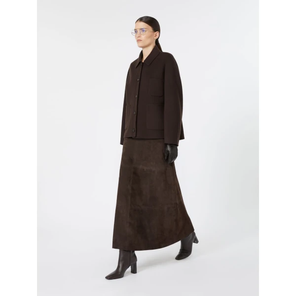 Max Mara Cloe Wool Broadcloth Jacket in Brown | Blazers | Coveti