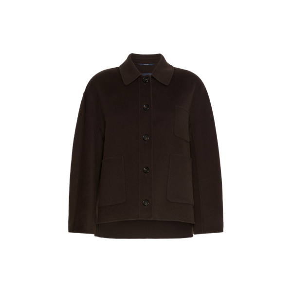 Max Mara Cloe Wool Broadcloth Jacket in Brown | Blazers | Coveti