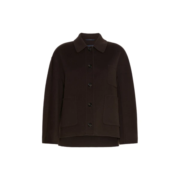 Max Mara Cloe Wool Broadcloth Jacket in Brown | Blazers | Coveti