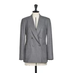 Max Mara Cloruro Cashmere Foule Blazer in Medium Grey | Blazers | Coveti