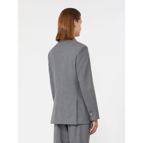 Max Mara Cloruro Cashmere Foule Blazer in Medium Grey | Blazers | Coveti