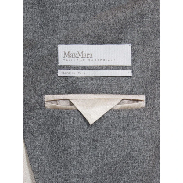 Max Mara Cloruro Cashmere Foule Blazer in Medium Grey | Blazers | Coveti