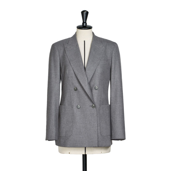 Max Mara Cloruro Cashmere Foule Blazer in Medium Grey | Blazers | Coveti