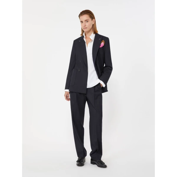 Max Mara Cloruro Cashmere Foule Blazer in Ultramarine | Blazers | Coveti