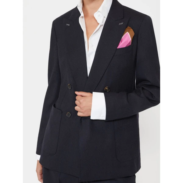 Max Mara Cloruro Cashmere Foule Blazer in Ultramarine | Blazers | Coveti