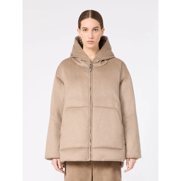 Max Mara Clown Reversible Cashmere Puffer Jacket in Clay | Jackets | Coveti