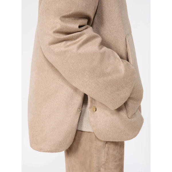 Max Mara Clown Reversible Cashmere Puffer Jacket in Clay | Jackets | Coveti