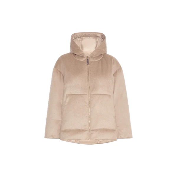 Clown Reversible Cashmere Puffer Jacket in Clay