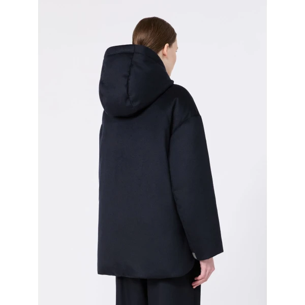 Max Mara Clown Reversible Cashmere Puffer Jacket in Midnight Blue | Jackets | Coveti
