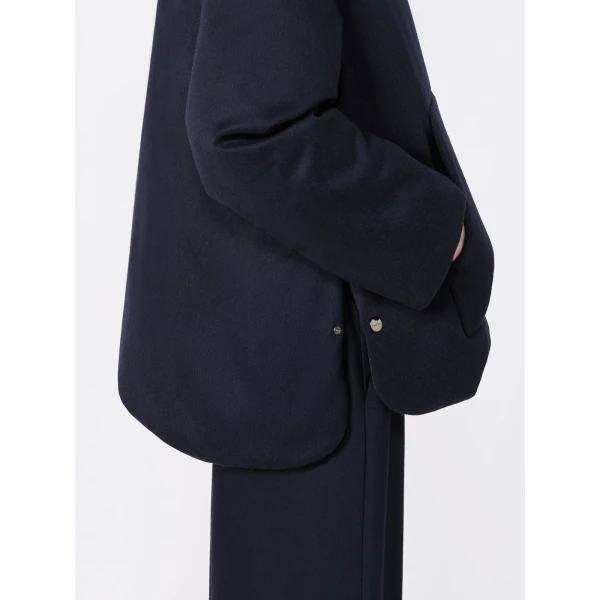 Max Mara Clown Reversible Cashmere Puffer Jacket in Midnight Blue | Jackets | Coveti