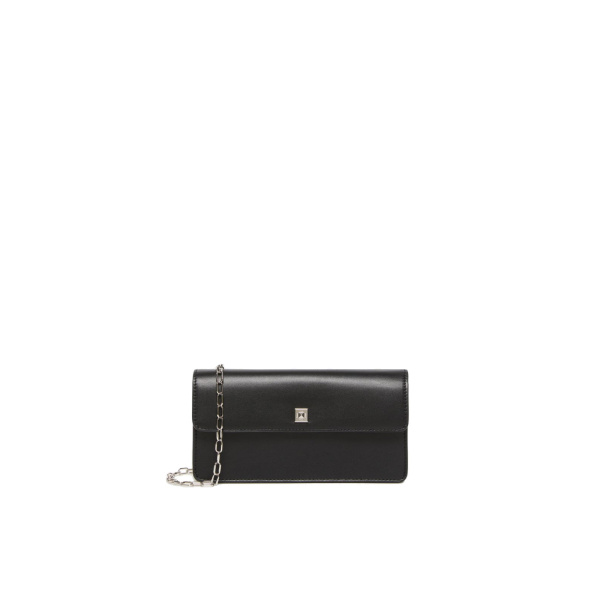 Max Mara Clutchy Leather Phone Pouch in Black | Wallets & Purses | Coveti