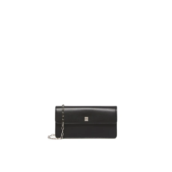 Clutchy Leather Phone Pouch in Black