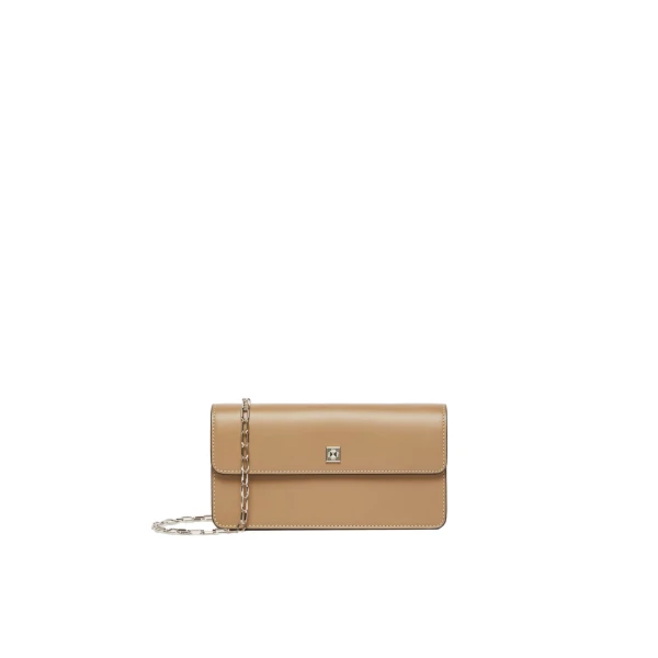 Clutchy Leather Phone Pouch in Mud