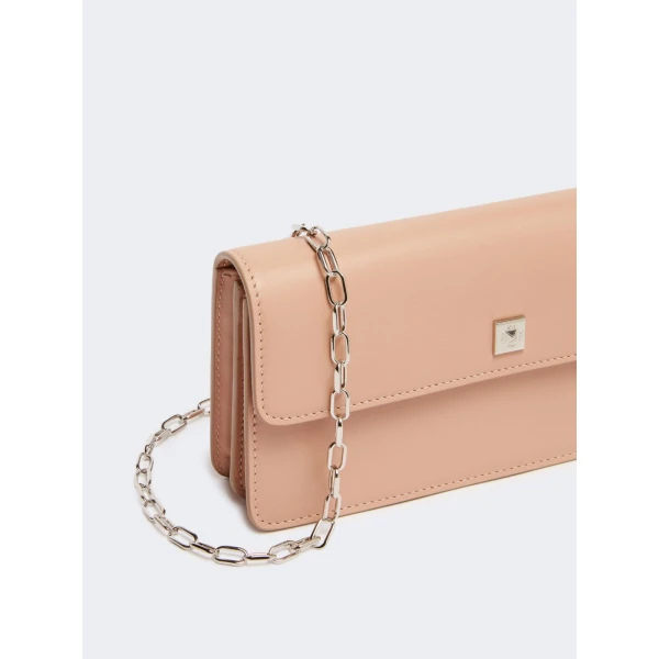 Max Mara Clutchy Leather Phone Pouch in Pink | Wallets & Purses | Coveti