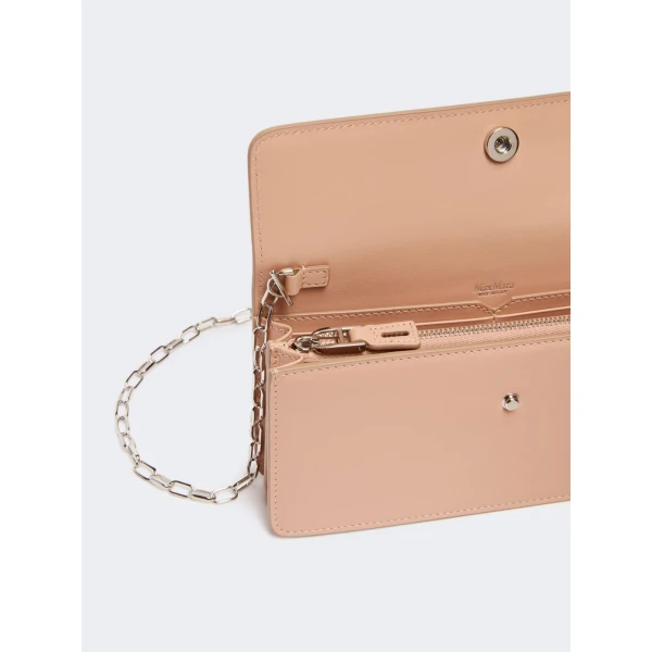 Max Mara Clutchy Leather Phone Pouch in Pink | Wallets & Purses | Coveti