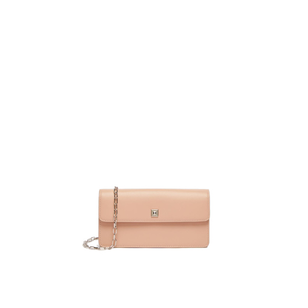 Max Mara Clutchy Leather Phone Pouch in Pink | Wallets & Purses | Coveti