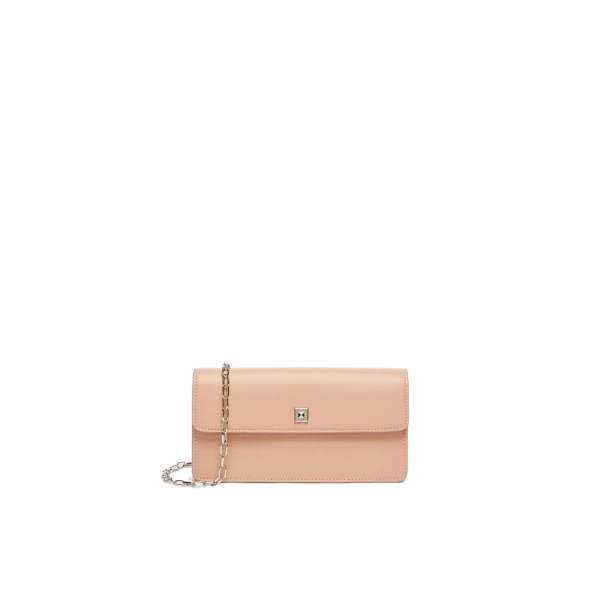 Clutchy Leather Phone Pouch in Pink