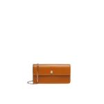 Max Mara Clutchy Leather Phone Pouch in Rust | Women | Coveti