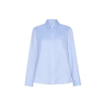 Max Mara Cobalto Cotton Oxford Shirt in Light Blue | Shirts | Coveti