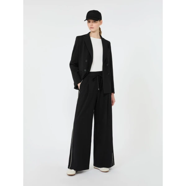 Max Mara Colibri Milano-Knit Double-Breasted Blazer in Black | Blazers | Coveti