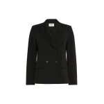 Max Mara Colibri Milano-Knit Double-Breasted Blazer in Black | Blazers | Coveti