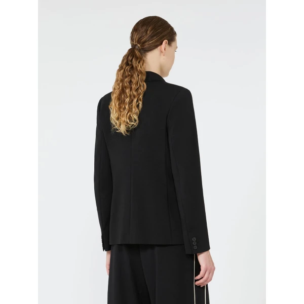 Max Mara Colibri Milano-Knit Double-Breasted Blazer in Black | Blazers | Coveti