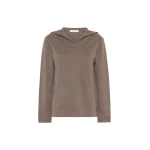 Max Mara Comica Silk-Blend Jersey Sweatshirt in Mud | Sweaters | Coveti
