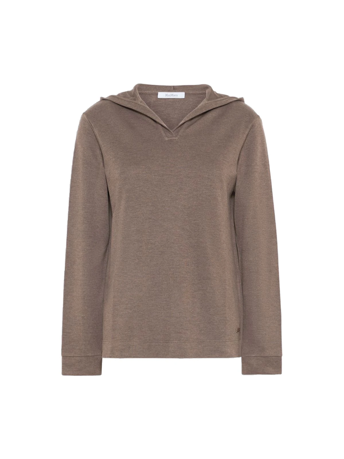Max Mara Comica Silk-Blend Jersey Sweatshirt in Mud Max Mara Comica Silk-Blend Jersey Sweatshirt in Mud | Sweaters | Coveti