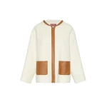 Max Mara Comica Wool, Silk and Cashmere Hooded Coat in White | Wool Coat | Coveti