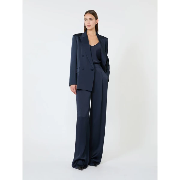 Max Mara Comma Envers Satin Camisole in Midnight Blue | Camisoles | Coveti