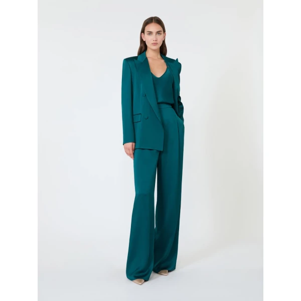 Max Mara Comma Envers Satin Camisole in Oil Green | Camisoles | Coveti
