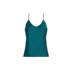 Max Mara Comma Envers Satin Camisole in Oil Green | Camisoles | Coveti