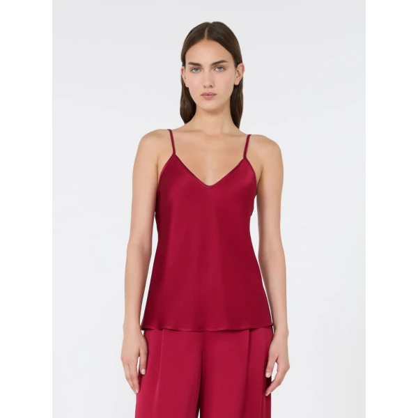Max Mara Comma Envers Satin Camisole in Ruby | Camisoles | Coveti
