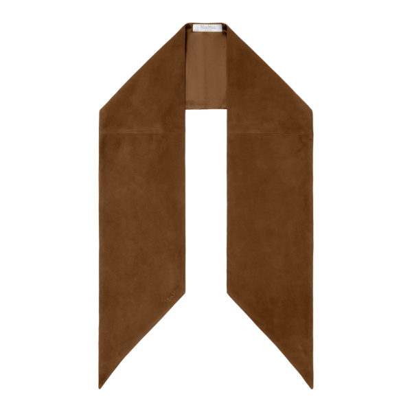 Max Mara Comune Suede Scarf in Brown | Scarves | Coveti