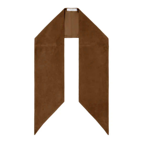 Max Mara Comune Suede Scarf in Brown | Scarves | Coveti
