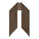 Max Mara Comune Suede Scarf in Dark Brown | Scarves | Coveti
