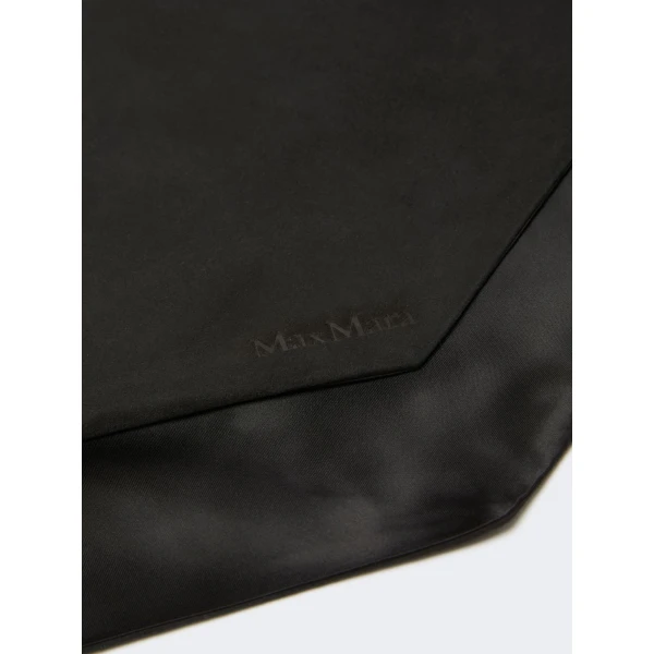 Max Mara Comune Suede Scarf in Medium Grey | Scarves | Coveti