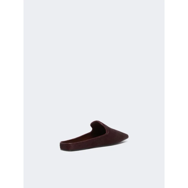 Max Mara Conio Haircalf Mules in Bordeaux | Mules | Coveti