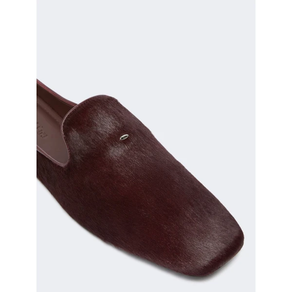 Max Mara Conio Haircalf Mules in Bordeaux | Mules | Coveti