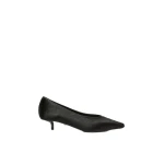 Max Mara Cono Haircalf Low Court Shoes in Black | Heels | Coveti